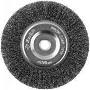 Щетка дисковая для точильно-шлифовального станка ЗУБР "ЭКСПЕРТ" 150х12,7мм (стальная проволока 0.3мм