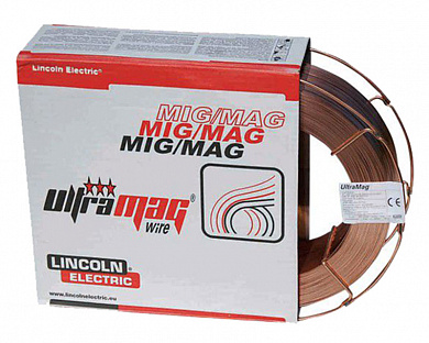 Проволока сварочная омедненная Lincoln Electric ULTRAMAG®  (ф0,8мм; 15кг) 